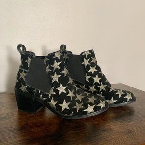 Steve Madden Black Suede Star Boots Size 6